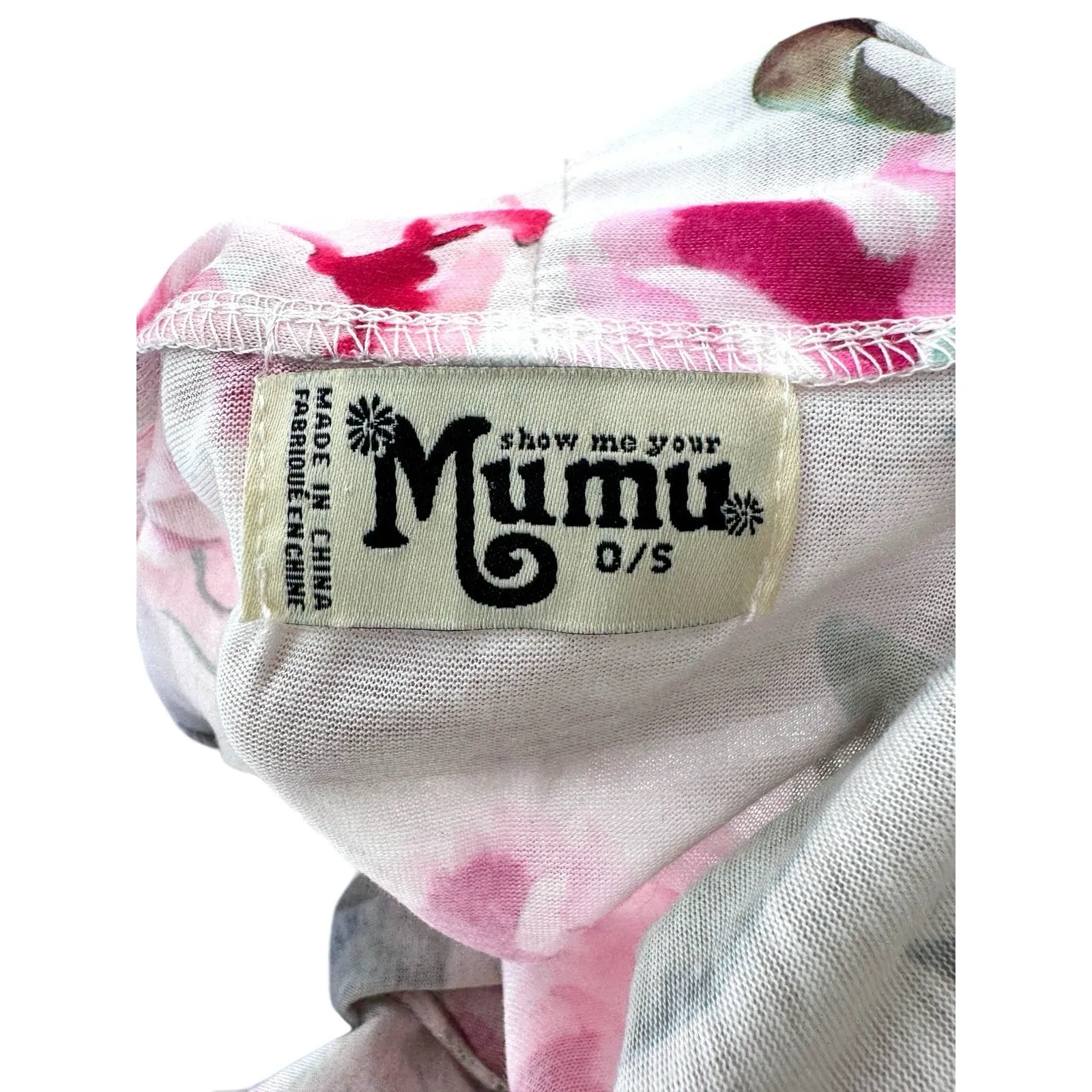 Show Me‎ Your Mumu Floral Robe OS Pink White Kimono Bathrobe Bridal Lounge - Image 6