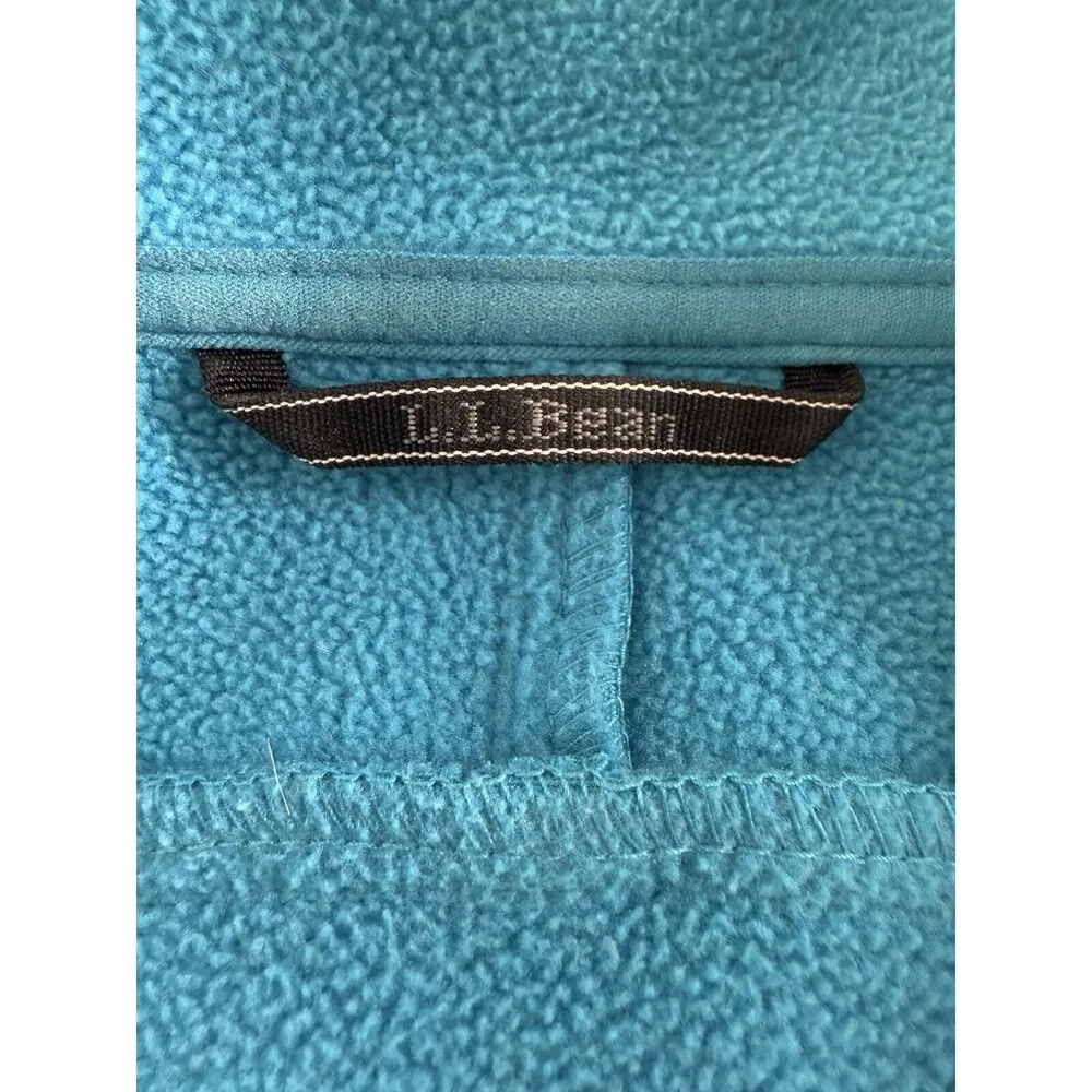 L.L Bean Women’s Blue Soft Shell Fleece Lined Zip Up Jacket Size Small - Image 6