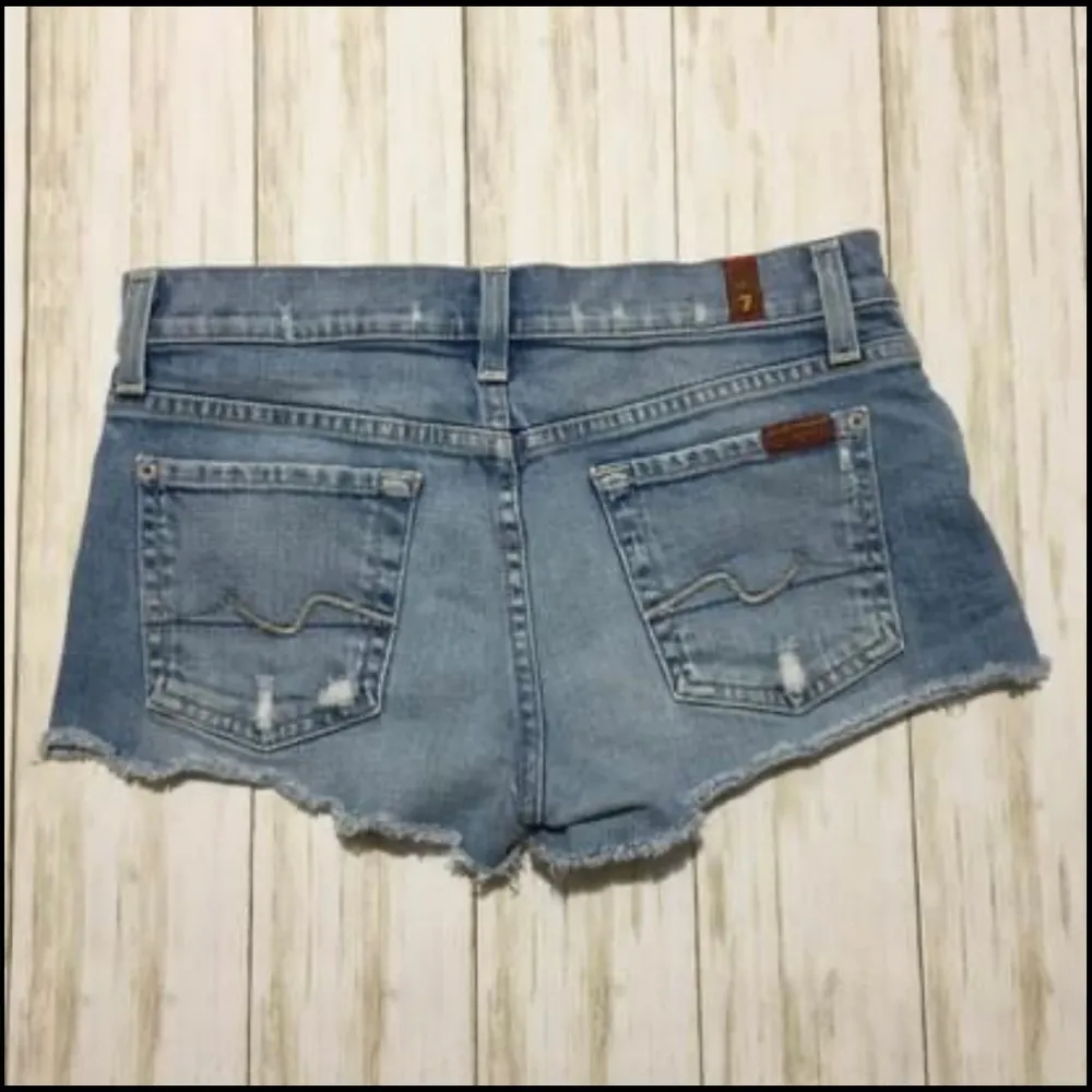 Size 25 7 For All Mankind Distressed Cut Off Shorts 7FAMK - Image 2