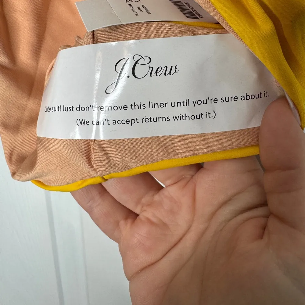 J. Crew NWT Curved-Waist‎ Cheeky Bikini Bottom Warm Maize Size XXL - Image 5