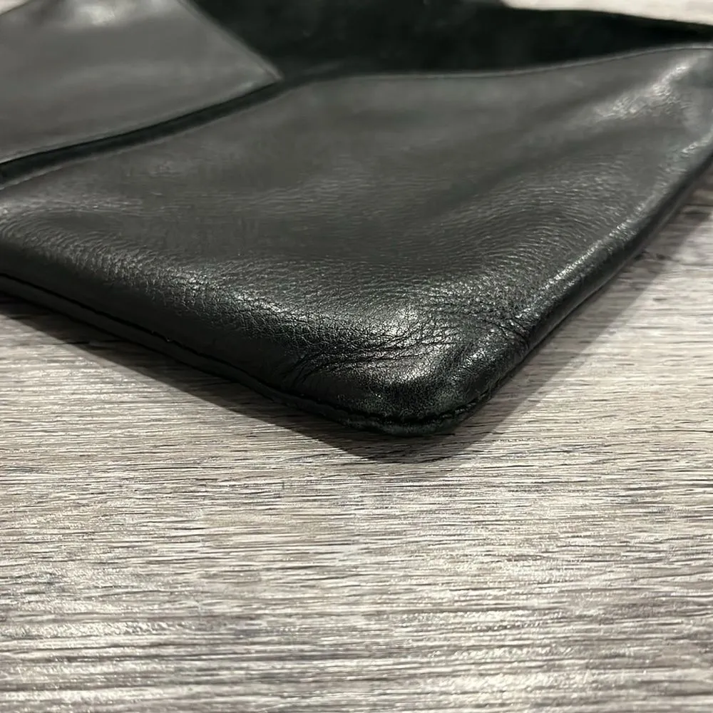 Stella & Dot COVET Highline leather suede mini crossbody purse black EUC ($159) - Image 16