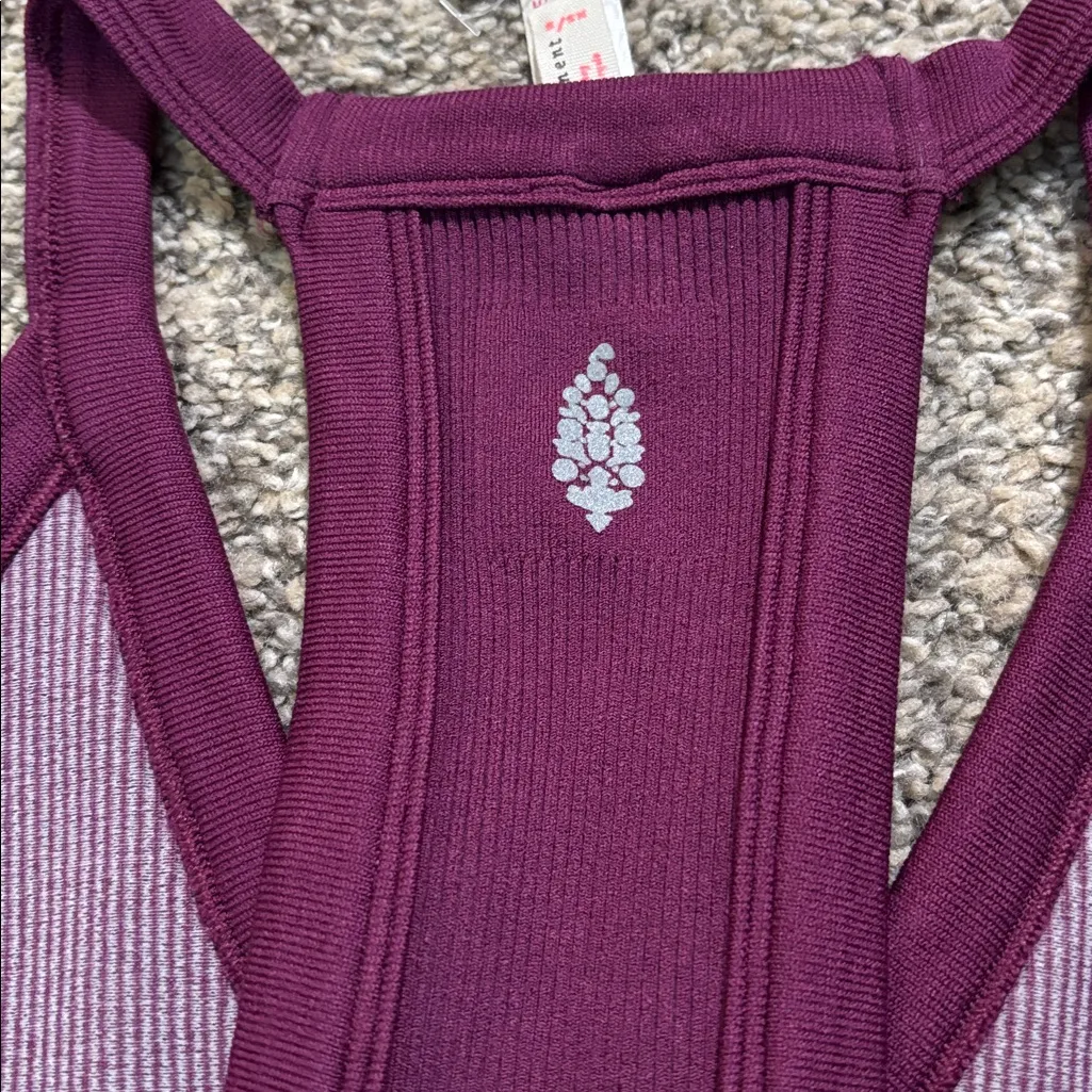 FP Movement All Clear V Neck Stripe Cami size XS/S Purple - Image 5