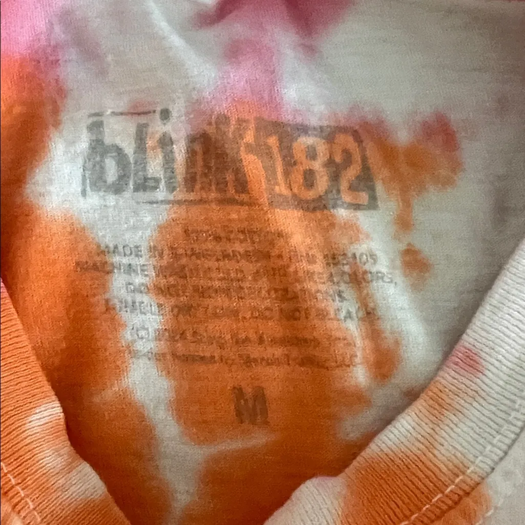 Blink 182 Tie Dye Graphic Shirt Size Medium White - Image 2