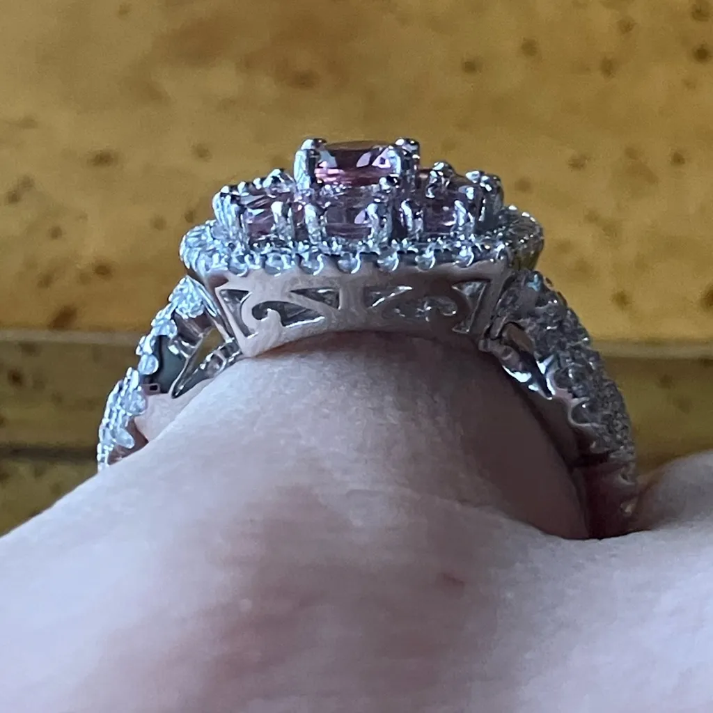 Pink Color Changing Garnet Sterling Silver Ring Size 6 - Image 3