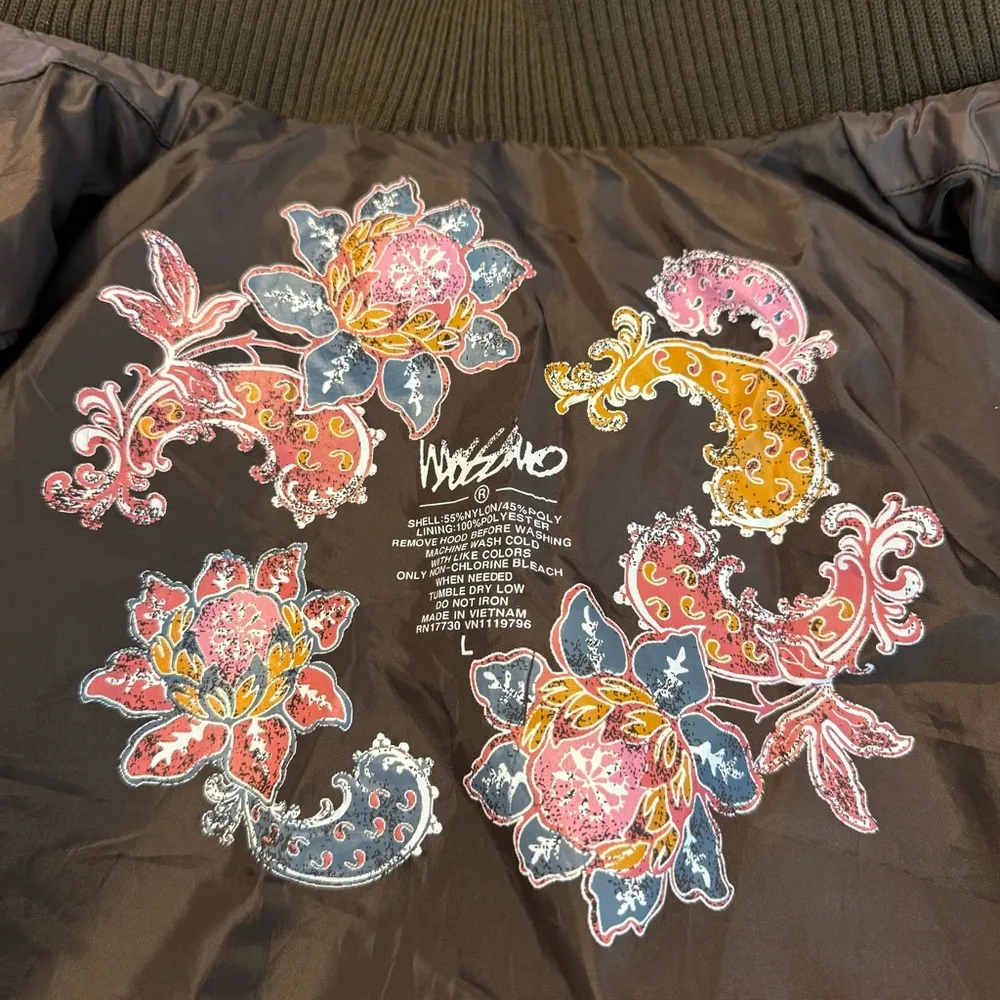 Y2K Mossimo Brown Jacket Vest Juniors Size Large Faux Fur Hood detachable - Image 3