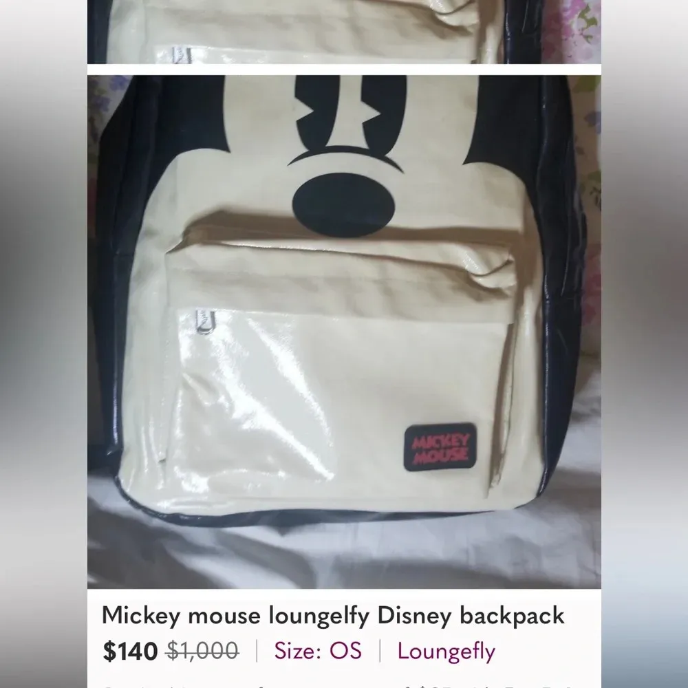 Rare Disney loungefly Mickey Mouse big face backpack with ears - Image 12