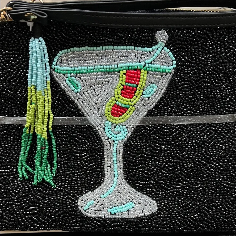 Sincerely Jules | Beaded Martini 🍸 Wristlet/Wallet/Make - Image 5