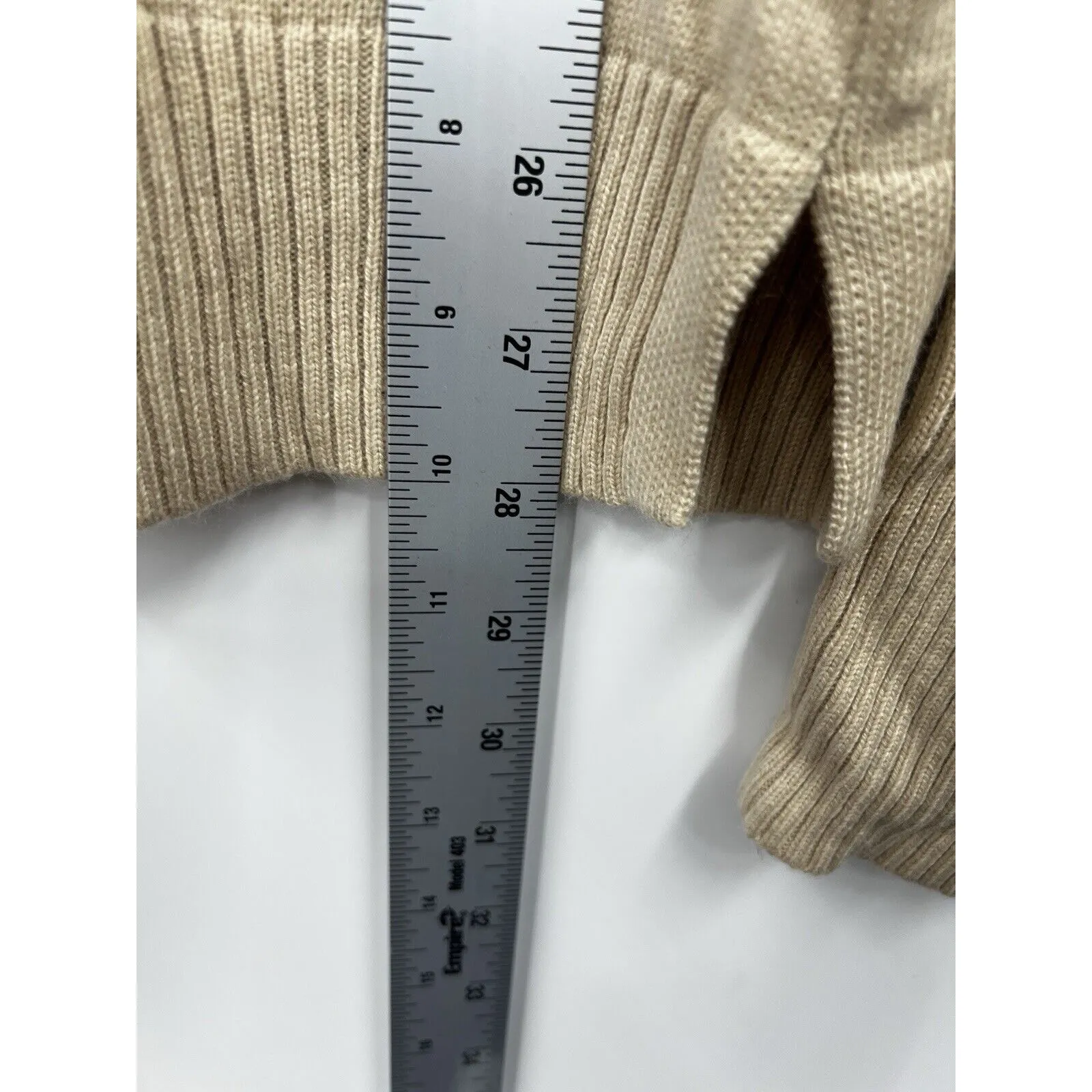 Nanette Lepore Sweater Womens‎ Cashmere Crew Neck Fleece Pullover Beige Brown XL - Image 8