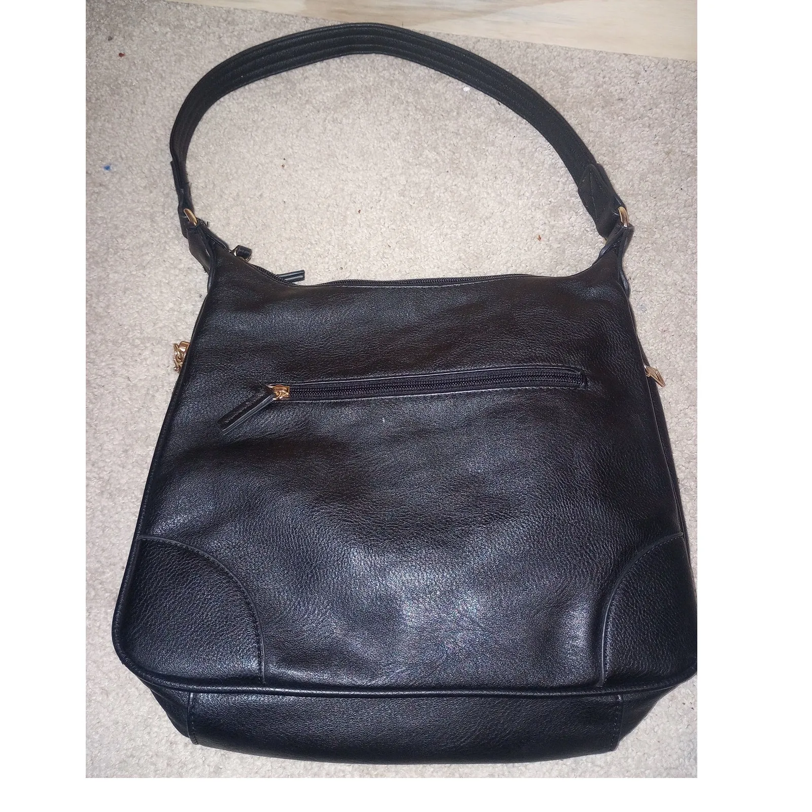 Concealed Carry Pocketbook Black Shoulder Bag Purse - Image 2