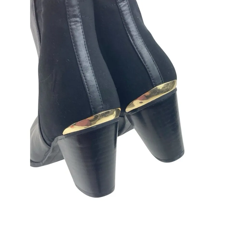 *Marc Fisher Frenchie Booties Womens Size 6M Black Leather Classic Quiet Luxury - Image 6