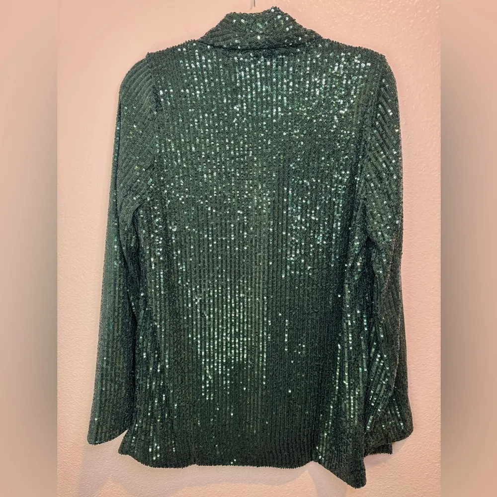 SHOW ME YOUR MUMU Women's Dance Sequins Blazer in emerald green Size S‎ - Image 9