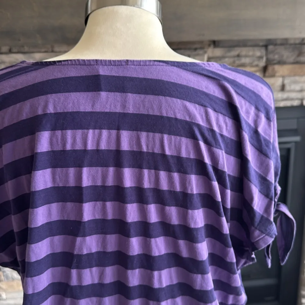 Ella Moss Purple Relaxed Short Sleeve Tee - Image 7