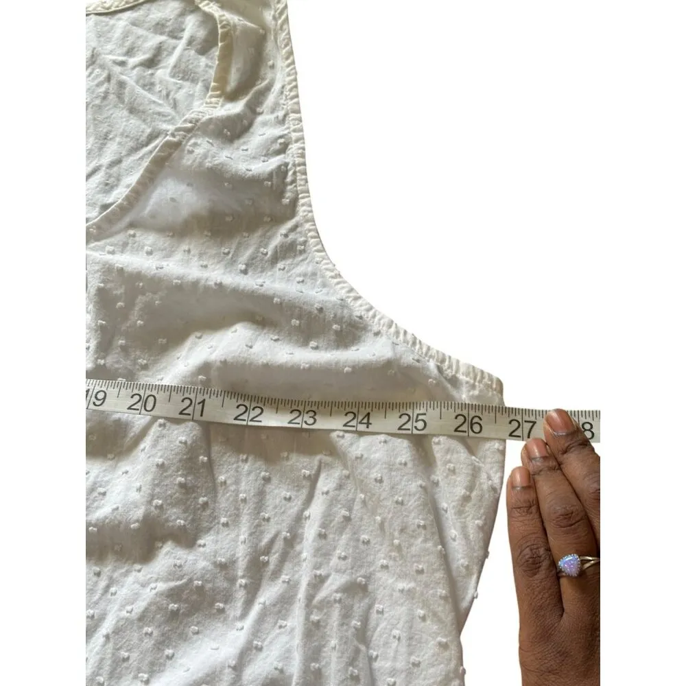 Sleep By CaciqueCotton Slip Nightgown Popcorn Textured Ruffle Hem Lightweight 26 - Image 7