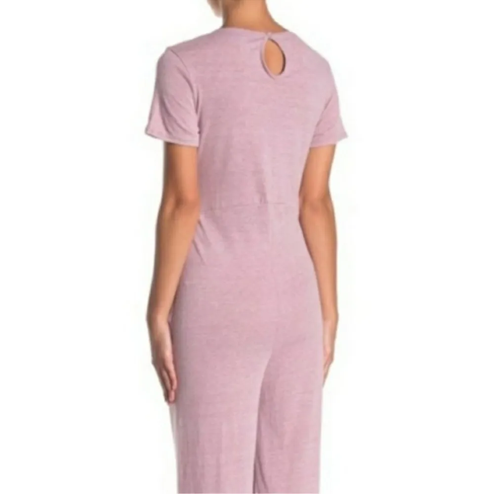 Alternative Women's Pink Tie Waist Jumpsuit Size M Casual Short Sleeve - Image 4