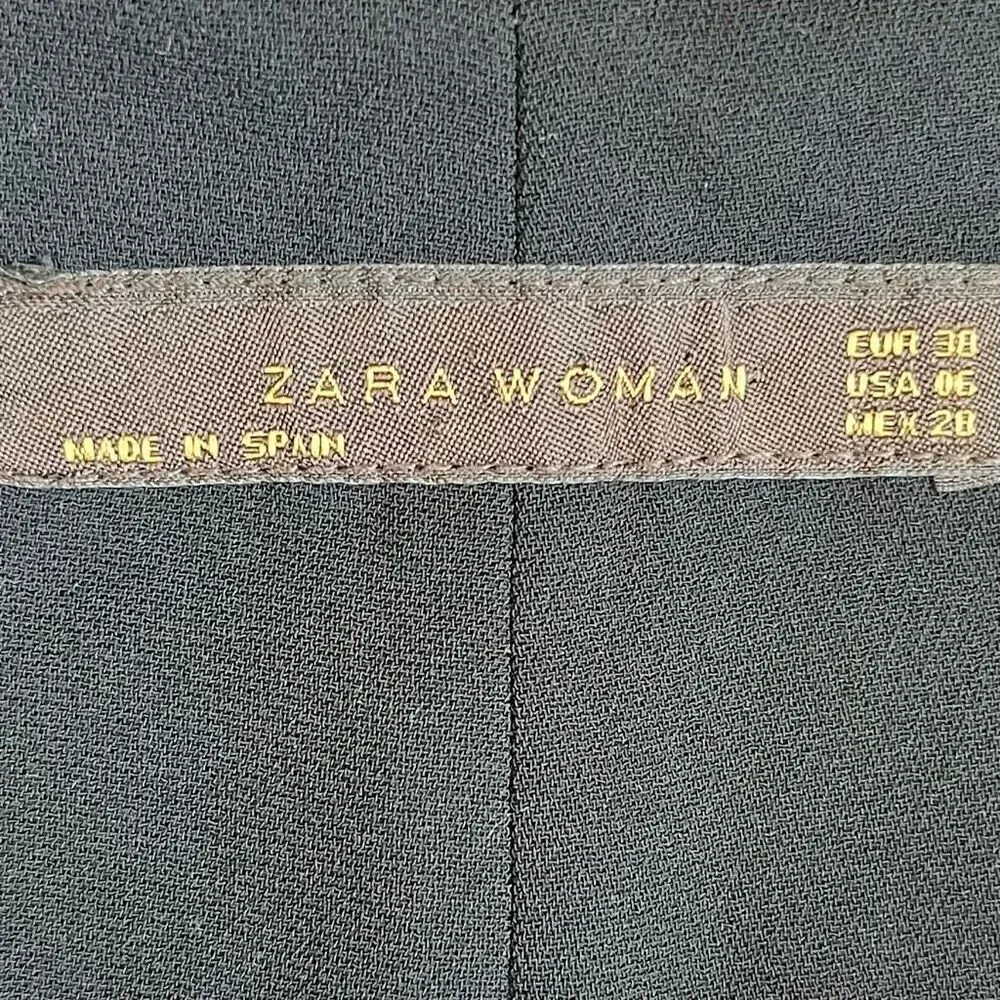 Zara Women Pleated Wide Leg Pants with Belt Loops 6 - Image 3