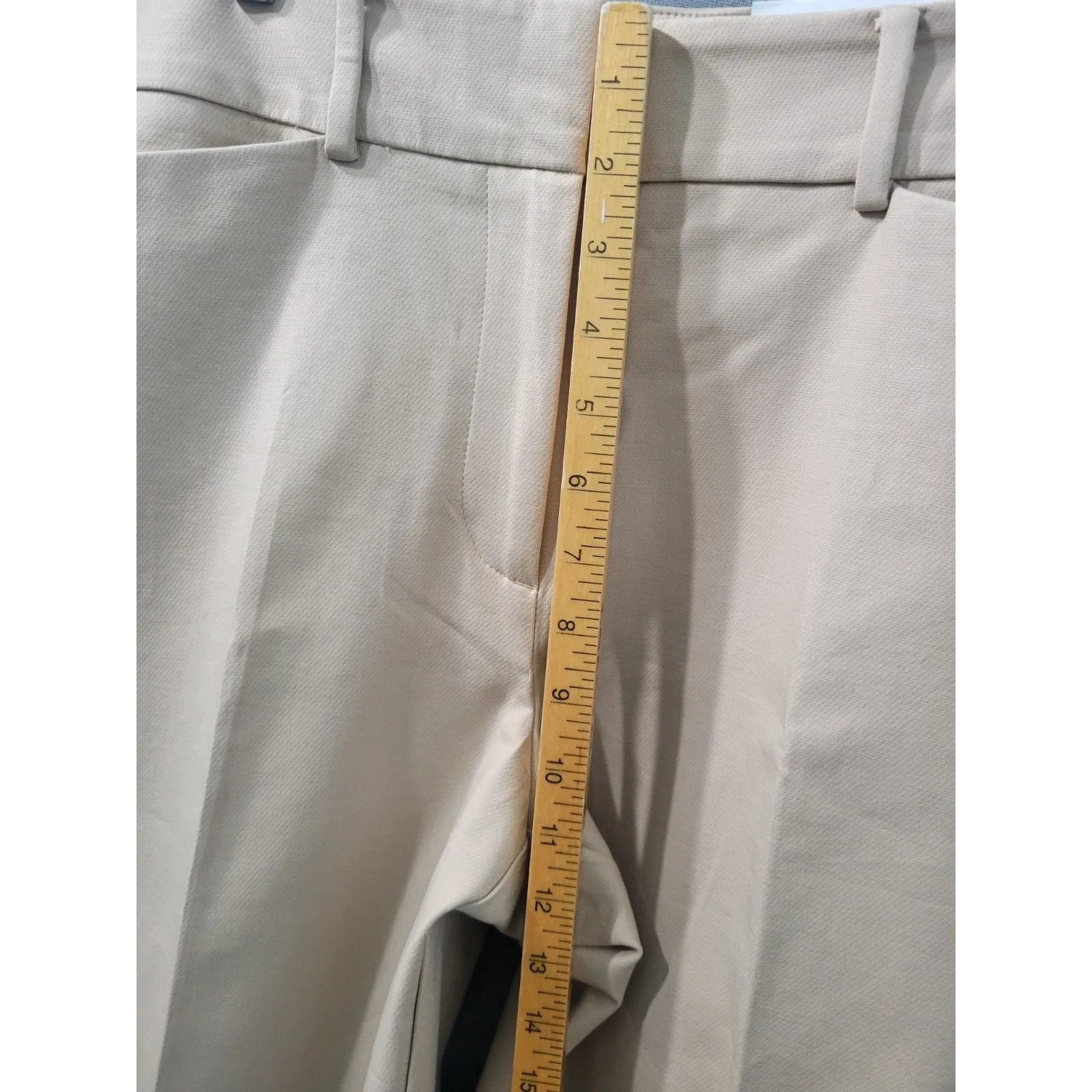 ANN TAYLOR The Ankle Pant Mid Rise Brown Light Slim leg  Size 12 - Image 9