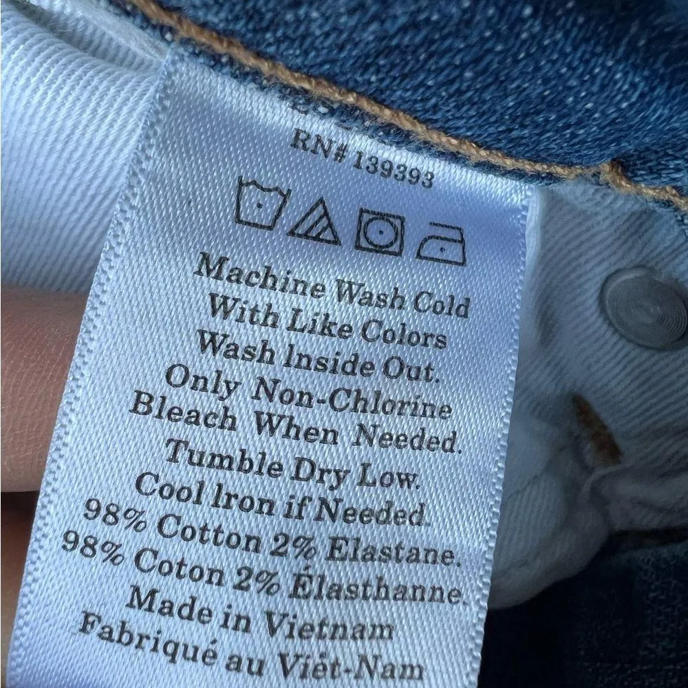 Everlane The High Rise Skinny Jeans Medium  Denim Blue Wash Size 28 - Image 10