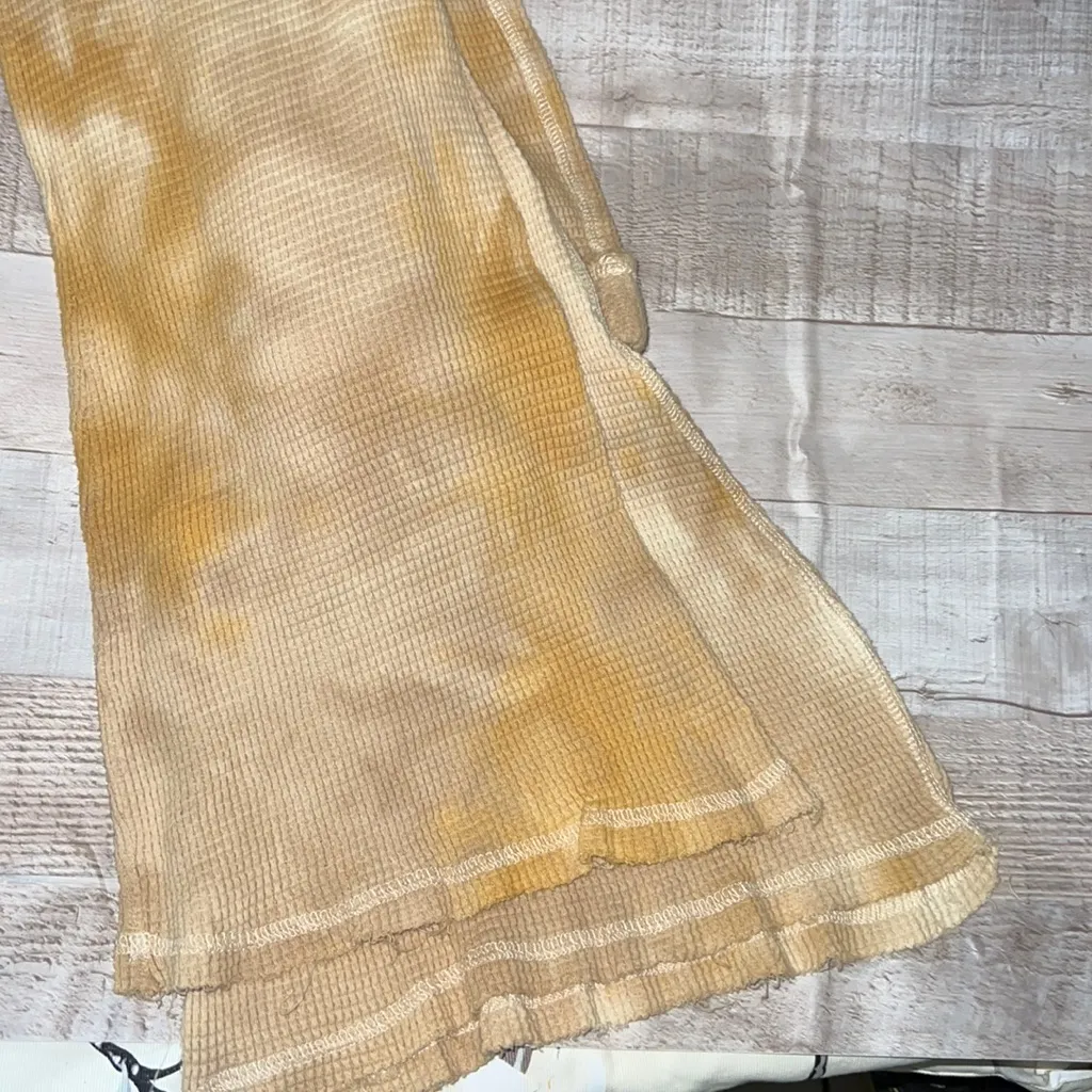 Medium - Wild Fable Hippie Waffle Knit Bell Bottom Pants Bottoms Brown Tan - Image 3