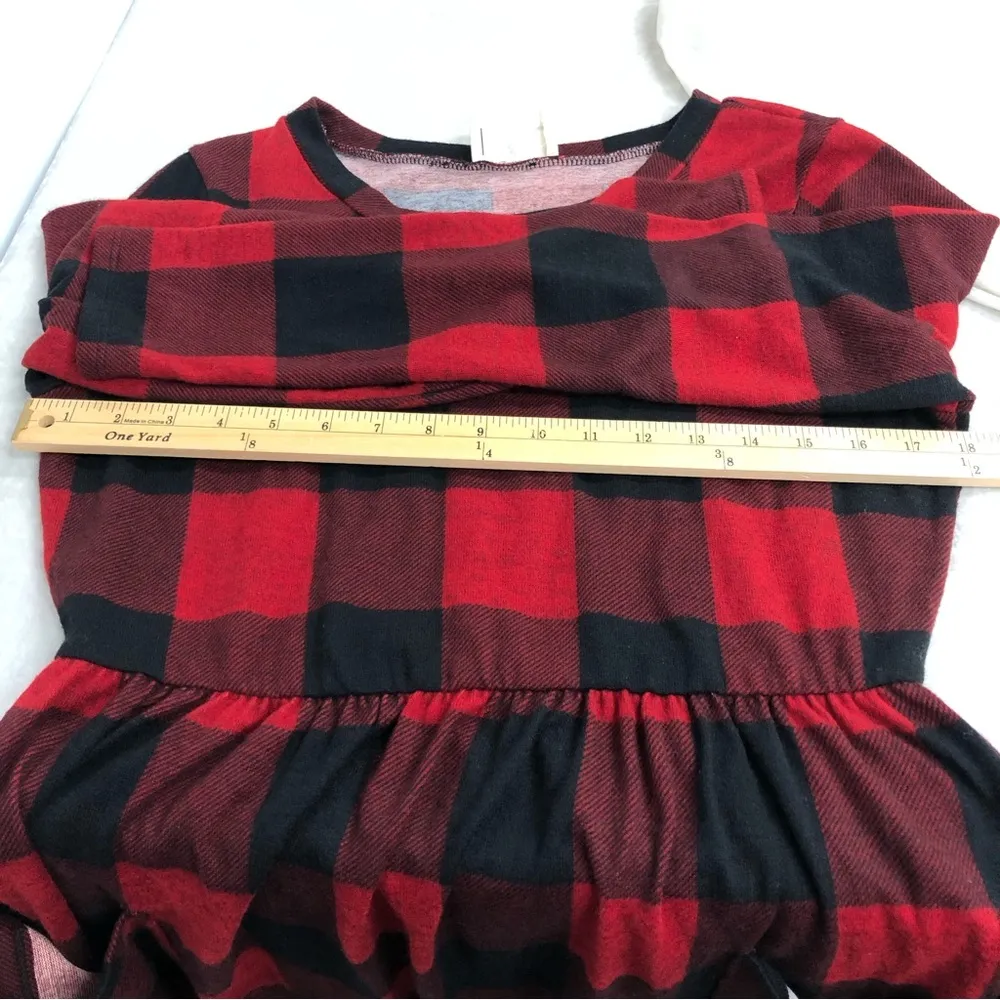 Betsey’s Boutique Shop Buffalo plaid pocket dress, womens size large red & black - Image 5