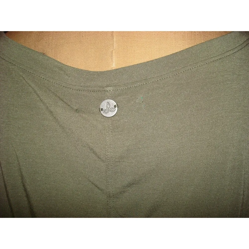 NWT Womens PrAna Yoga Pilates Climb Top New Rogue S Cargo Green Wicking SS Nice - Image 6