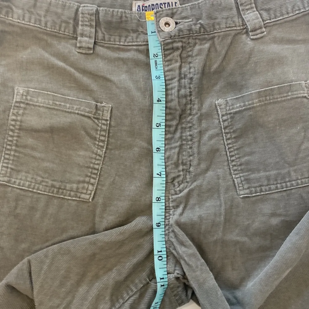 Aeropostale Grey Wide Leg Baby Corduroys Vintage Y2K 1990’s Sz 4 Cotton Women’s - Image 10
