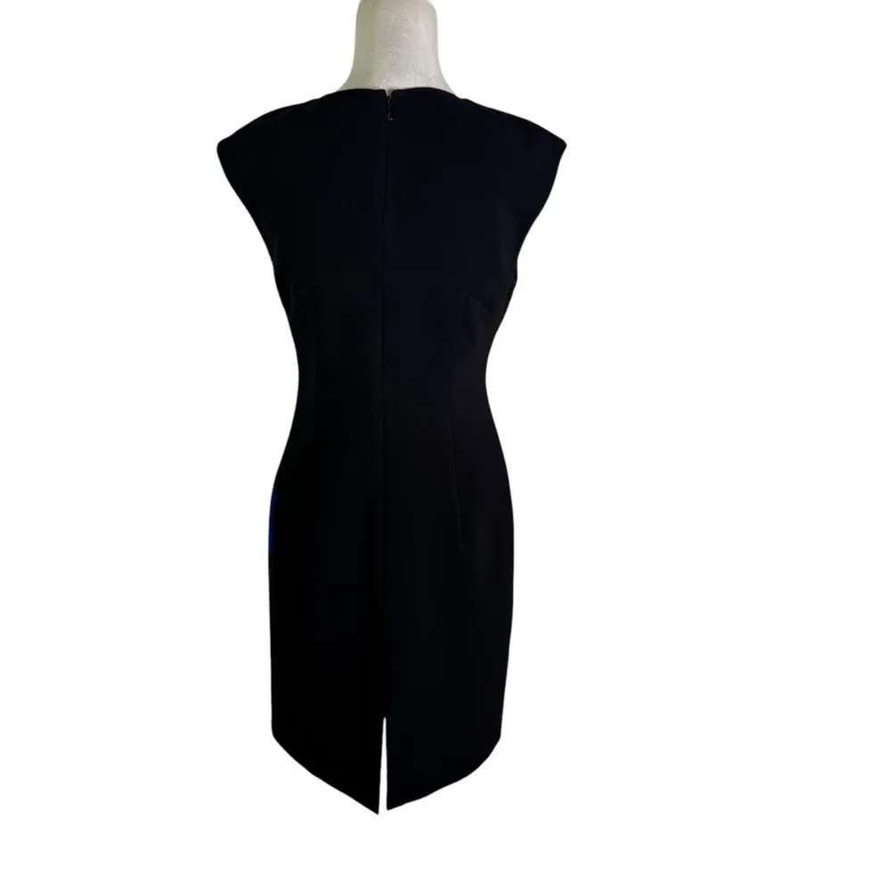 Ellen Tracy Blooms Multi Floral Sleeveless Dress Black Size 6 - Image 5