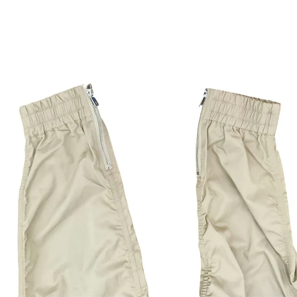 Derek Lam 10 Crosby Phoenix Cotton Twill Zip Cuff High Rise Tan Joggers - Image 3