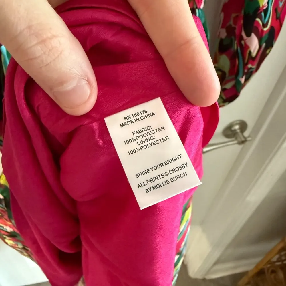 Crosby by Mollie Burch Holland Dress Size Medium Color Pink - Image 4