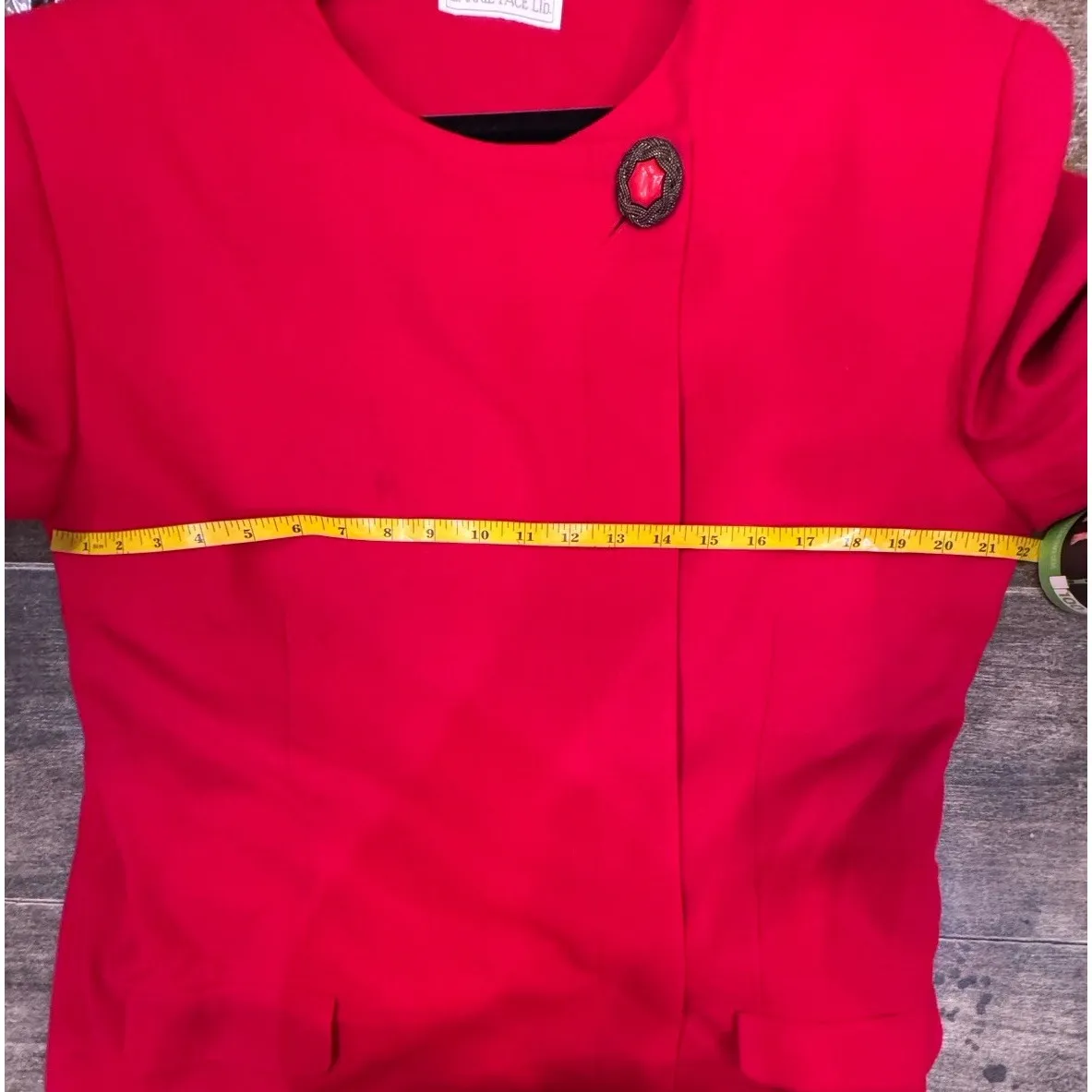 Vintage Dead Stock Barrie Pace LTD 100% Worsted Wool Women Size 20 Red Long Coat - Image 8