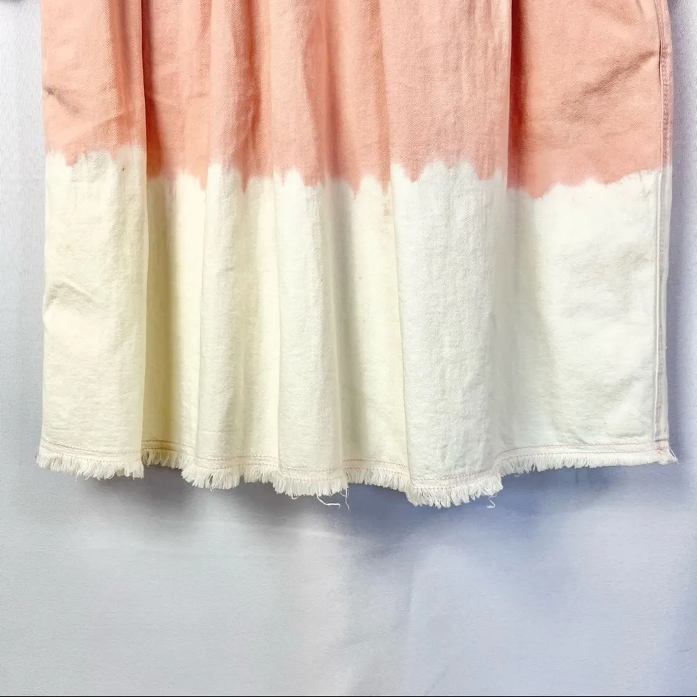 Anthropologie Holding Horses Pink Ombre Lilibet Raw Hem Babydoll Mini Dress 2 - Image 6