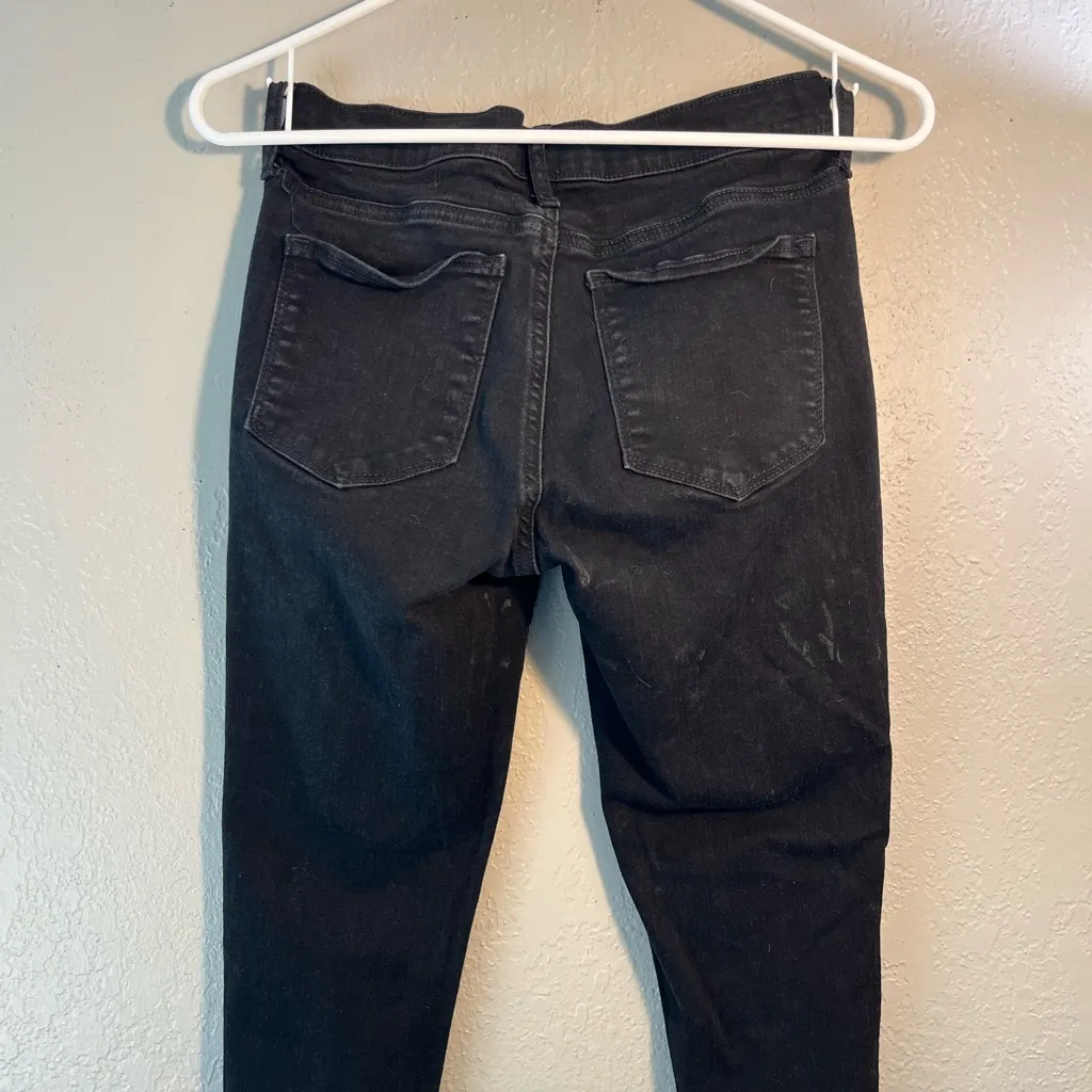 GAP Vintage Y2K Black Skinny Jeans SZ 4 Straight Leg Dark Wash Bootcut High-Rise - Image 6