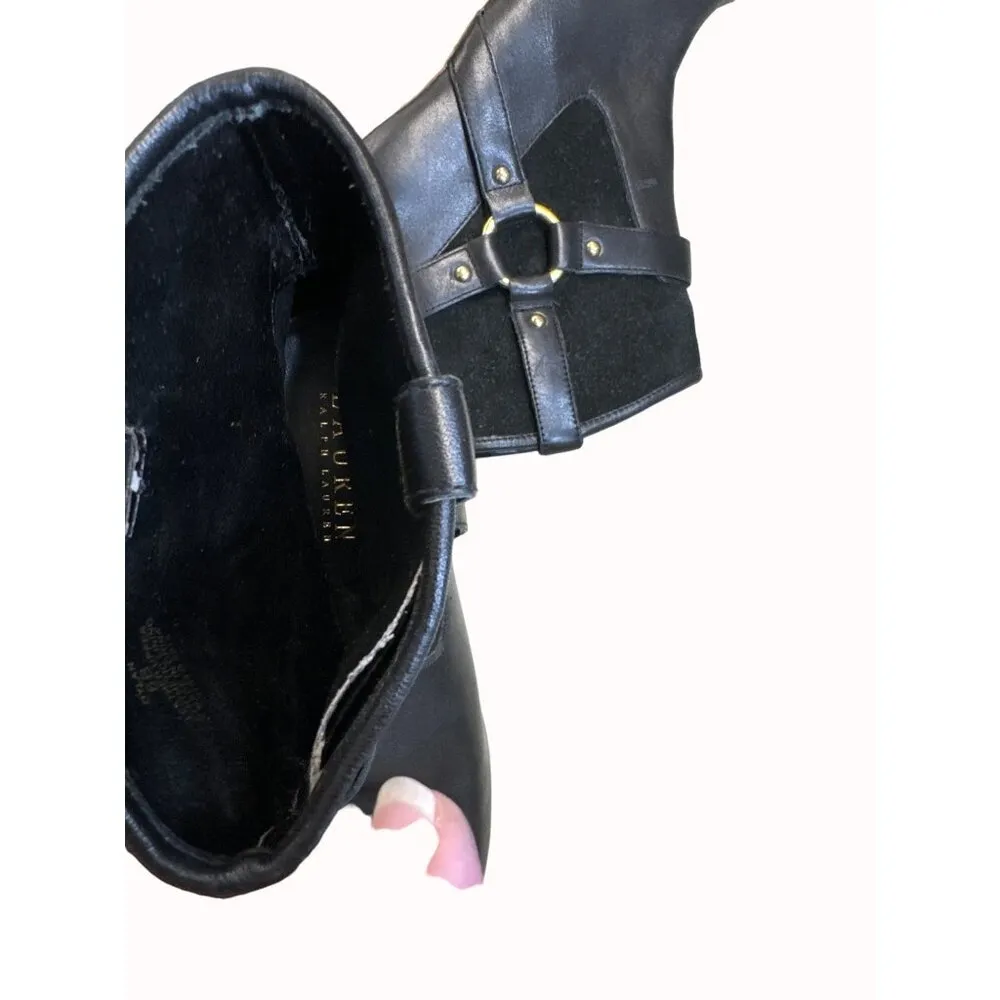 Ralph Lauren Lauren women’s black leather ankle boots 6B SKU 5421 Size undefined - Image 7