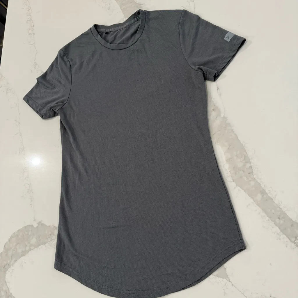 Gymshark Jersey Body Fit T Shirt Womens Small Gray Workout Training Gym Athletic - Image 2