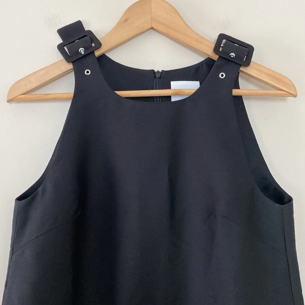 Valeska Valentina Jasso Collado w/ Fabrique Caspian Buckle Dress Wool Silk Blend Black Size 2 - Image 3