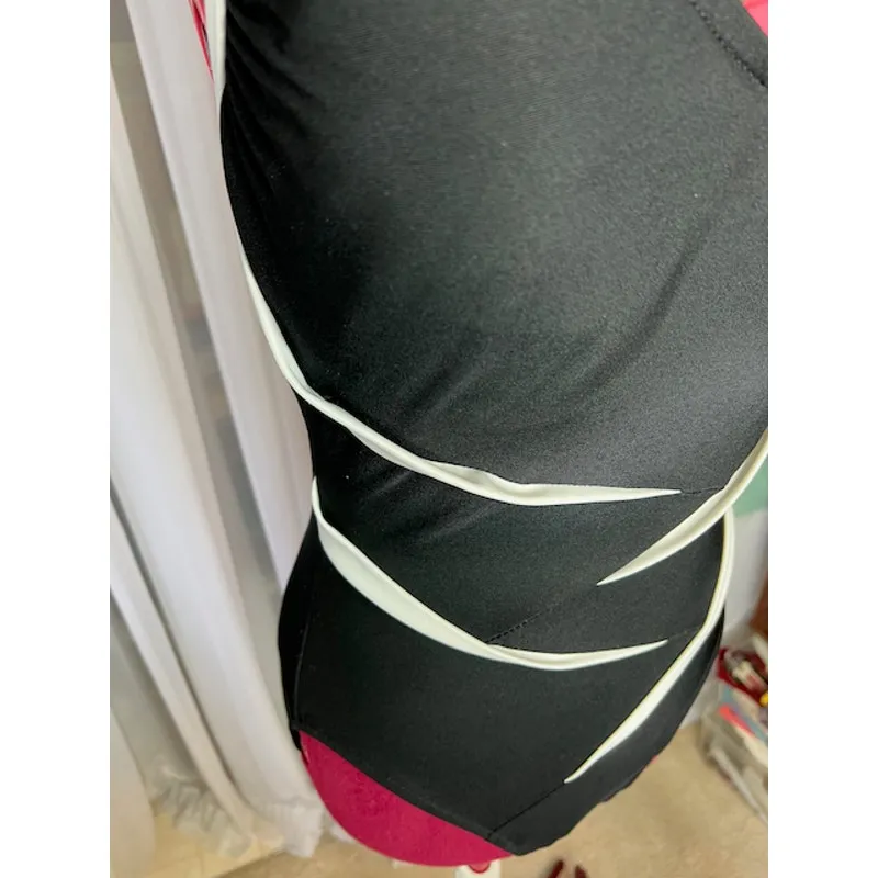 Carol Wior one piece swimsuit Vintage black white underwire - Image 2