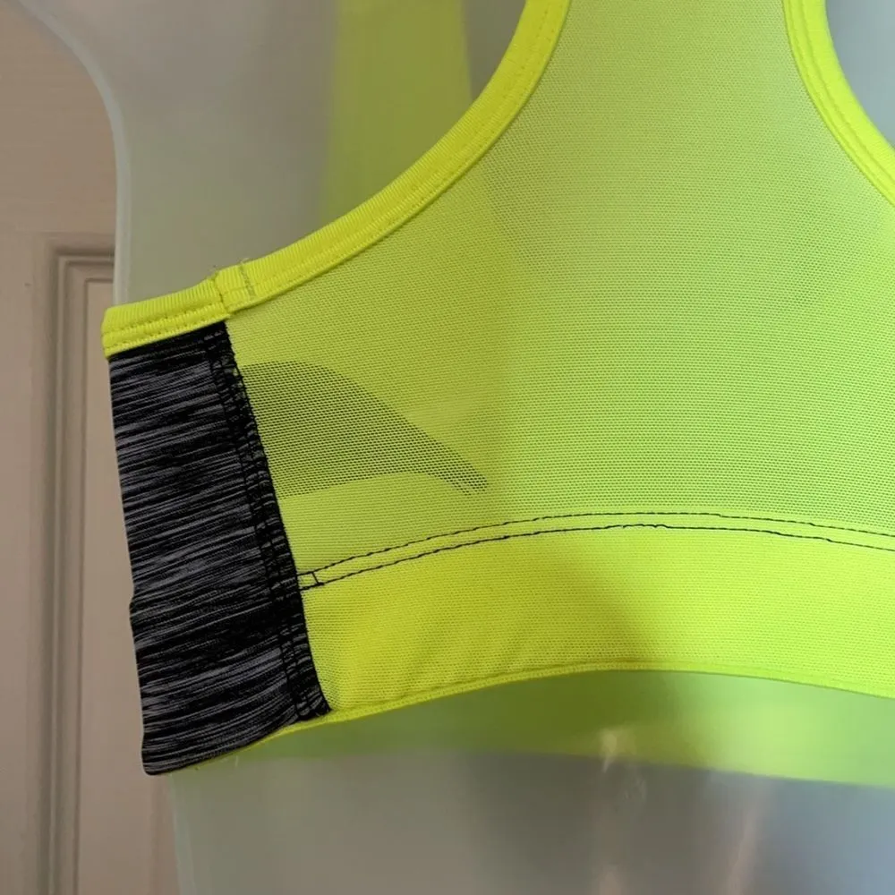 H&M Gray and Neon Yellow Racerback Sports Bra Small S - Image 9