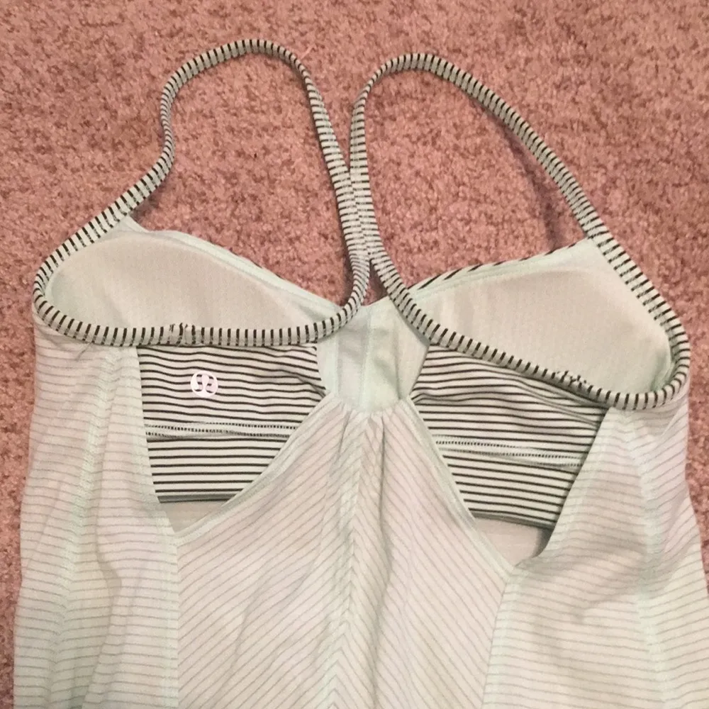 Lululemon Roll Out Tank in Heathered Fresh Teal / Mini Hyper Stripe - Image 5