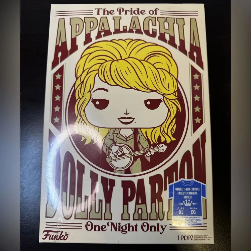 Dolly Parton T Shirt XL The Pride of Appalachia Funko Pop Boxed Tee Cotton SL5 White - Image 3