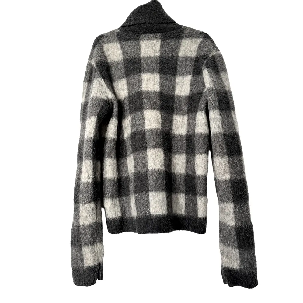 Balenciaga Check Wool & Mohair Blend Turtleneck Sweater size 40 - Image 4