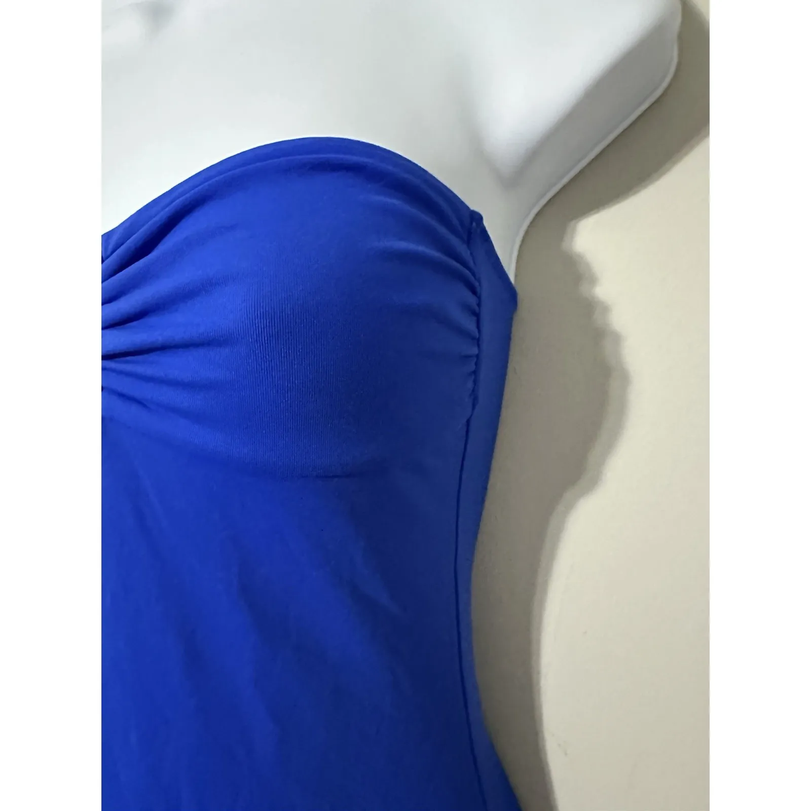 Melissa Odabash Como Strapless Blue Swimsuit EUC Size 4 - Image 3