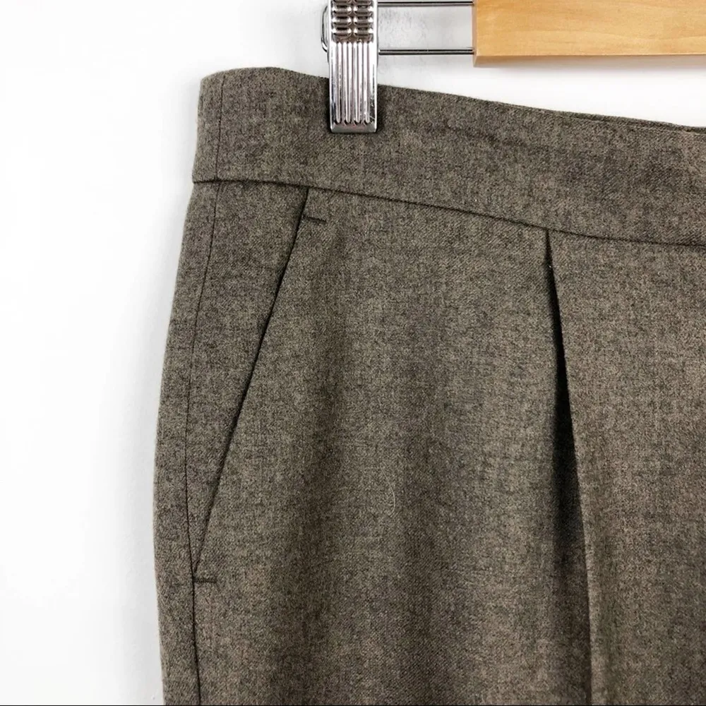 New  Akris Punto Maiko Pleated Flattering High Waisted 100% Wool Trousers Pants - Image 6