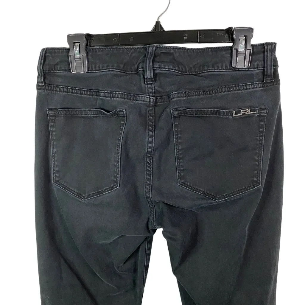 LRL Ralph Lauren Jeans Co Womens Black skinny Mid Rise Stretch‎ Denim Jean Sz 6 - Image 6