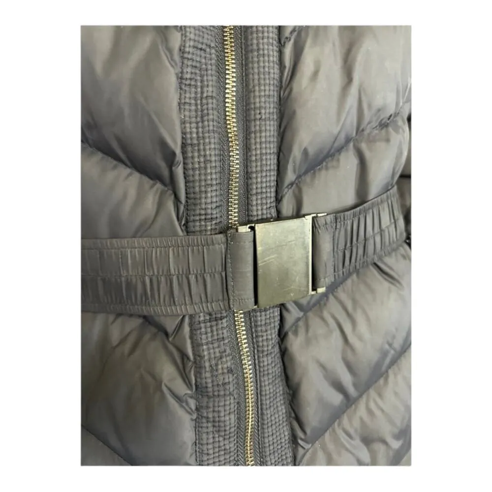 DKNY Navy puffer down 3/4 length coat with belt size 2x * - Image 6