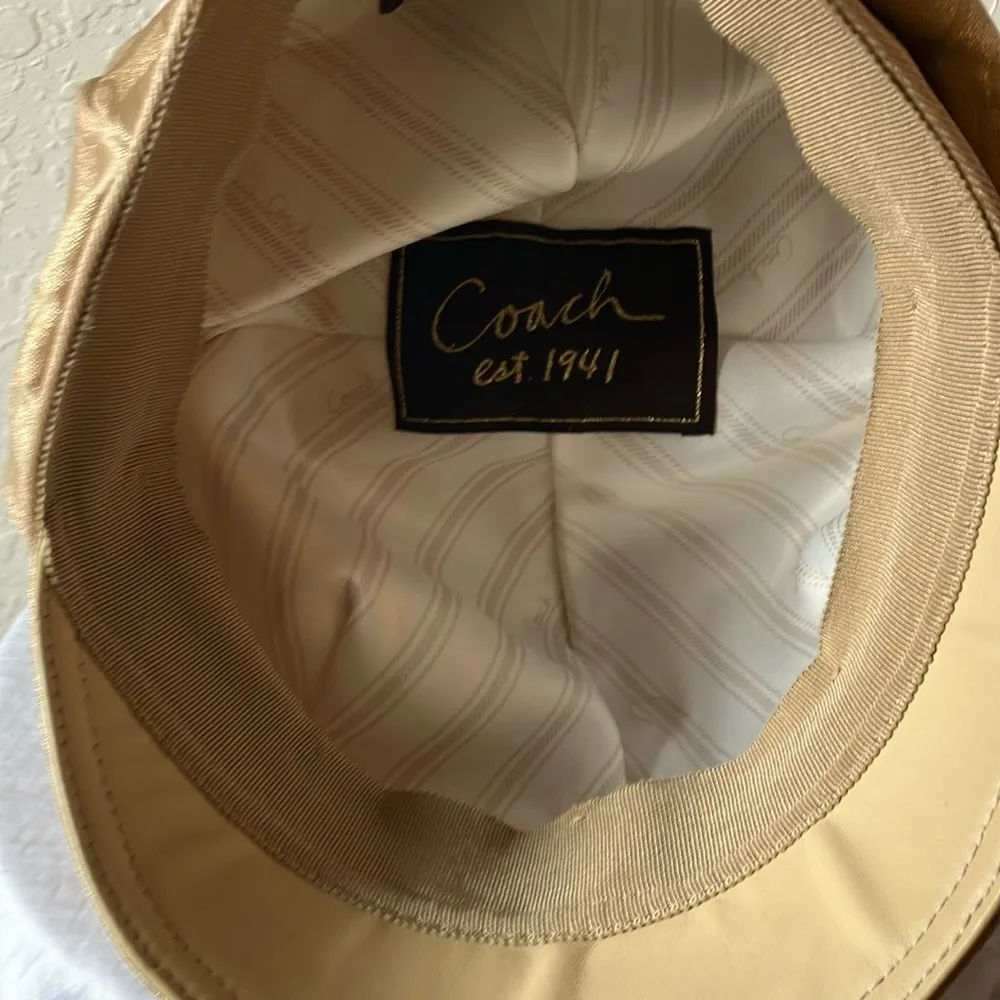 Coach: Kristin Signature Gold Patterned Cap- M/L - Image 13