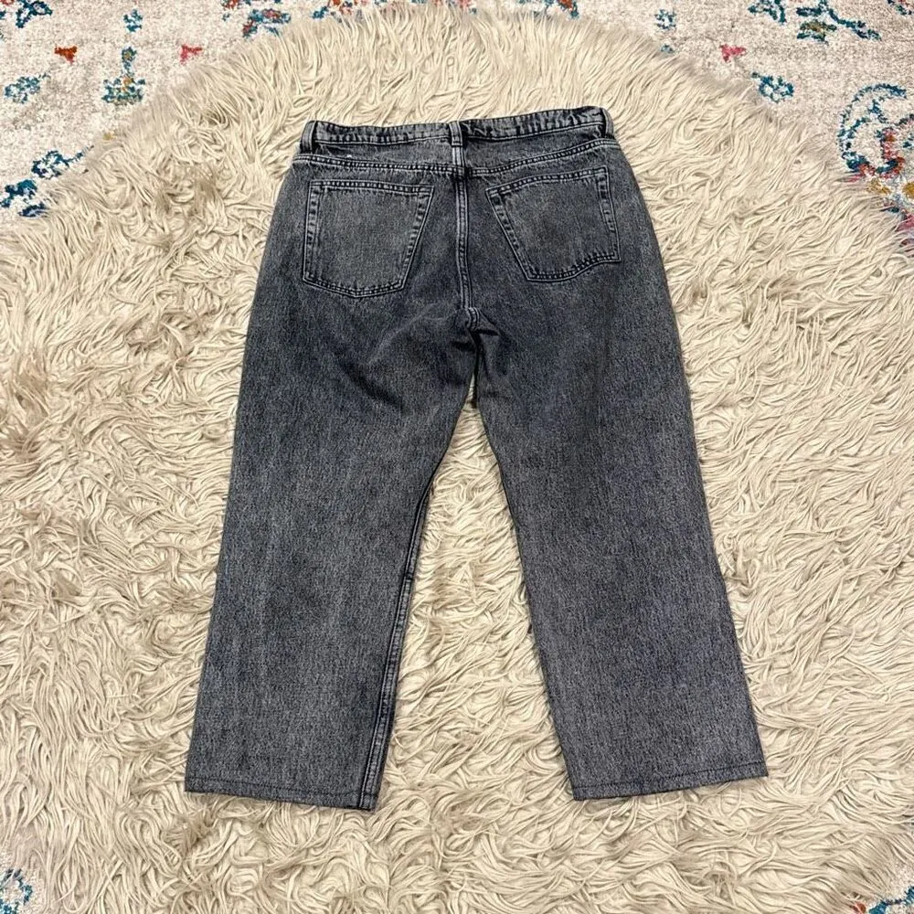 & other stories cropped button fly jeans size 30 - Image 7