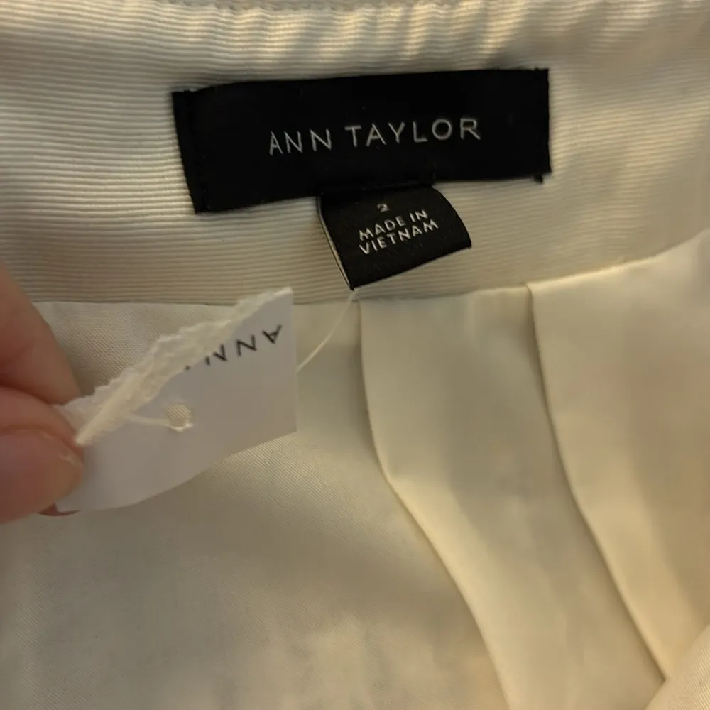 Ann Taylor Black and White Petite Tweed Sailor Pencil Skirt - Image 2