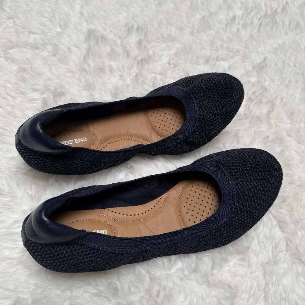 Lands’ End Navy Blue Ballet Flats Size 7 - Image 2