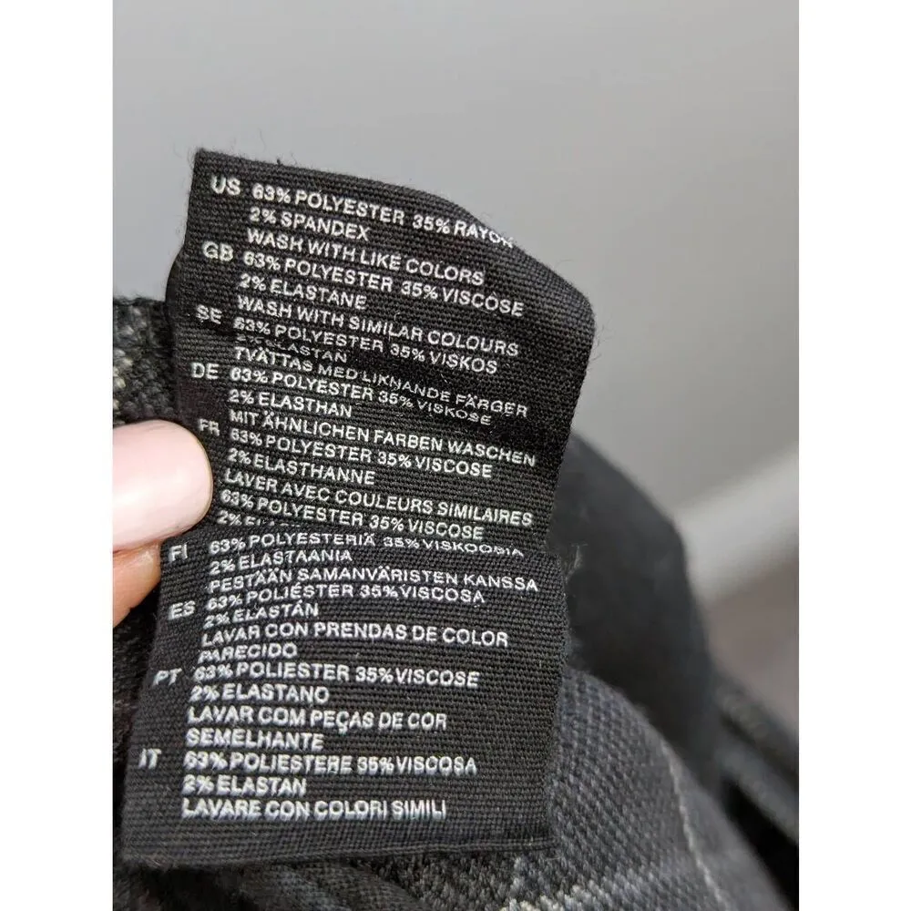 H&M checkered flared tailored trousers size 8 - Image 7