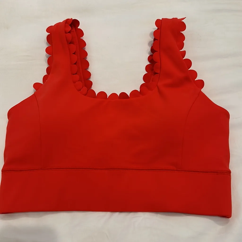 IVL Collective scalloped red leggings (10) and sports bra (8)set. No flaws - Image 7
