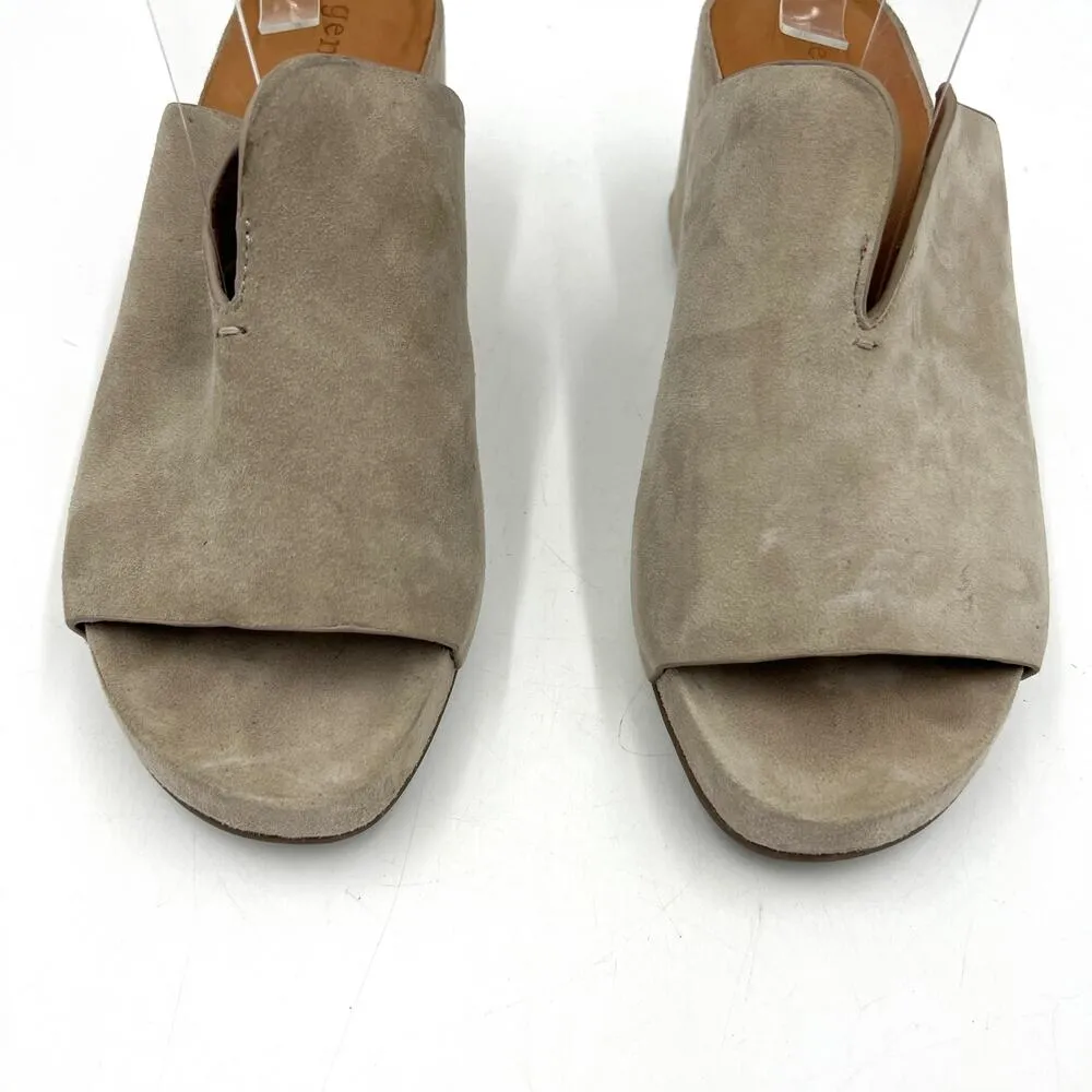 Gentle Souls by Kenneth Cole Gisele 65 Suede Mules Gray Leather - Image 5